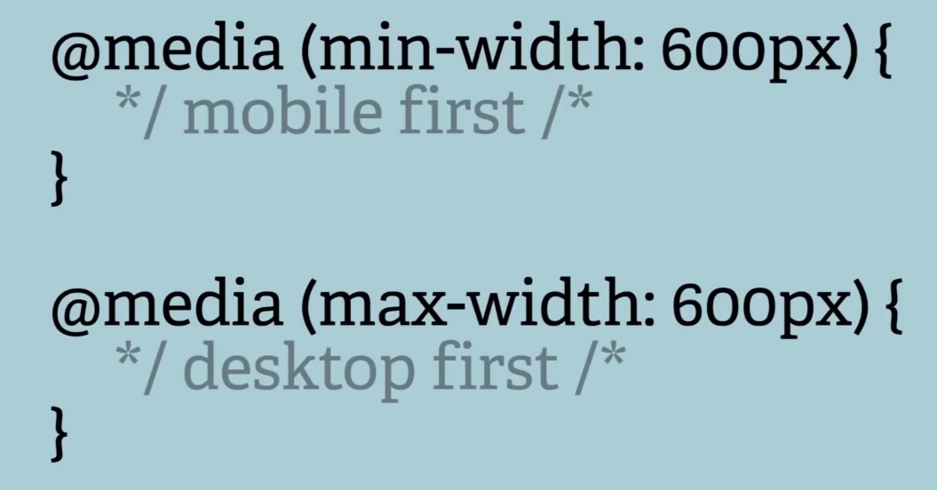 Responsive Media Queries Start with
